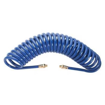 25' Blue Coil Hose - 1/4" x 3/8" Fittings 150 PSI