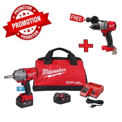 M18 Fuel Cordless 1/2" Drive Impact Wrench Extended Anvil + FREE M18 Fuel 1/2" Drill Driver