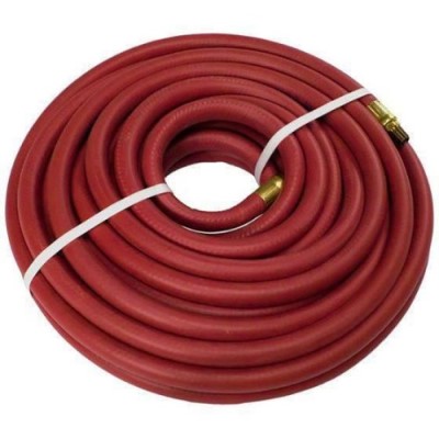 50' Reinforced Air Hose 1/2" NPT Red - Male Ends